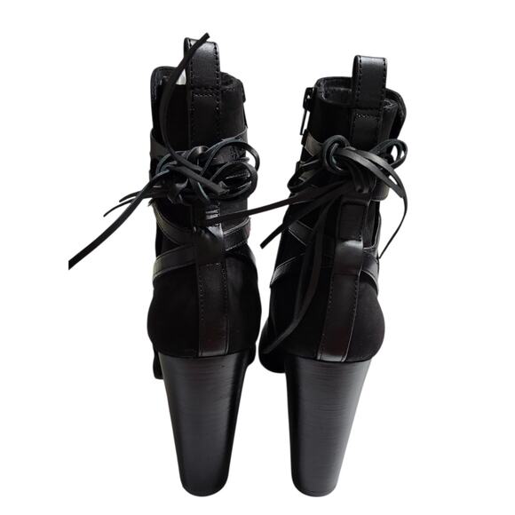 Steve Madden Black Nubuck Gaybel Heeled Boots Size 9.5 - Picture 3 of 9